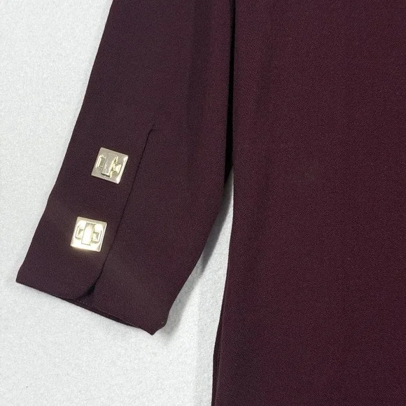Tuckernuck Dress Womens Small Oxblood Barnett Mini Dress‎ Square Snap Button - Picture 8 of 15